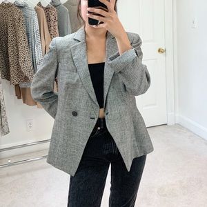 Armani Collezioni Grey Antinea SRL Single Button Blazer Jacket